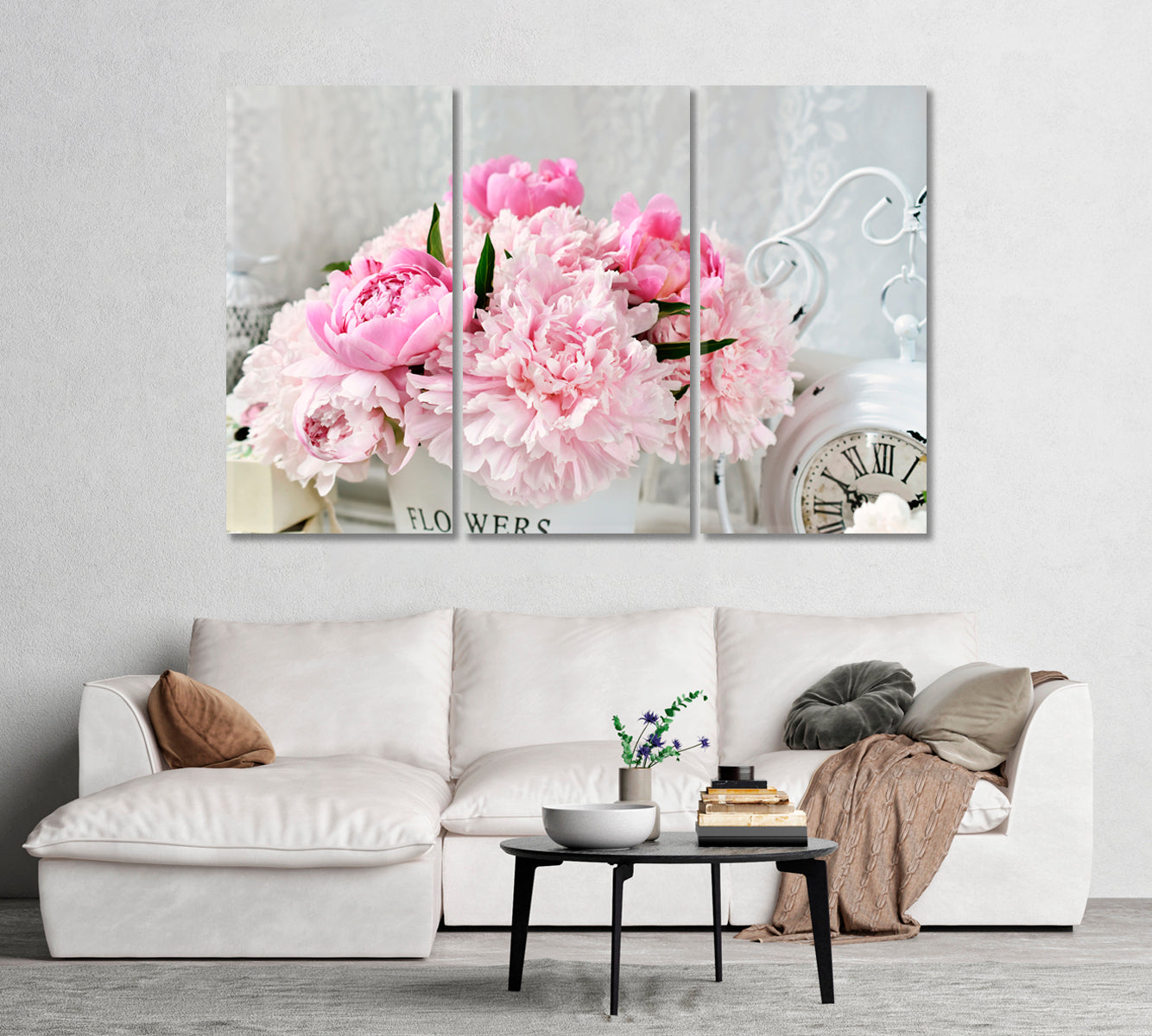 Beautiful Fresh Peony Flower Canvas Print-Canvas Print-CetArt-1 Panel-24x16 inches-CetArt