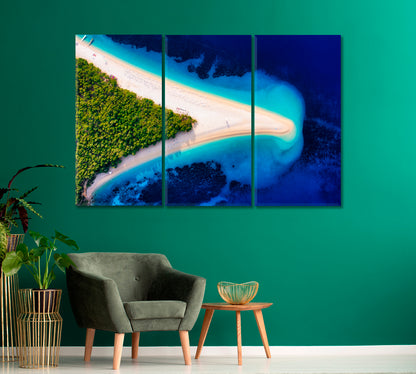 Zlatni Rat Beach Croatia Hvar Island Canvas Print-Canvas Print-CetArt-1 Panel-24x16 inches-CetArt