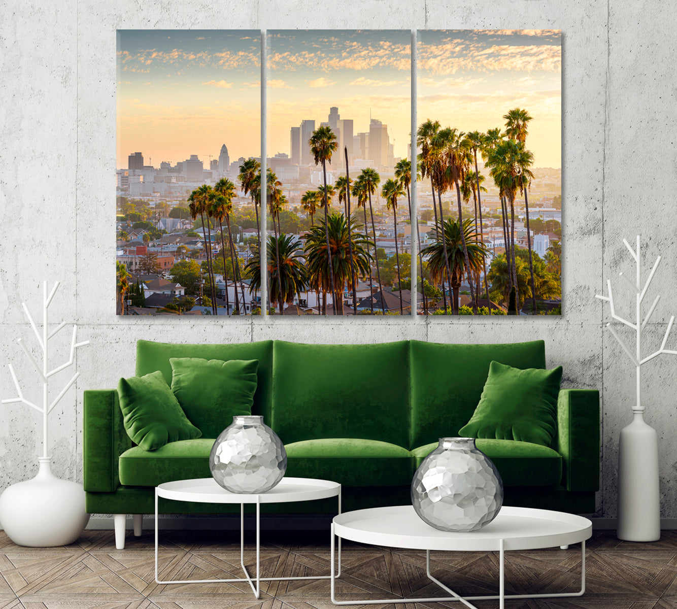 Downtown Los Angeles Skyline at Sunset Canvas Print-Canvas Print-CetArt-1 Panel-24x16 inches-CetArt