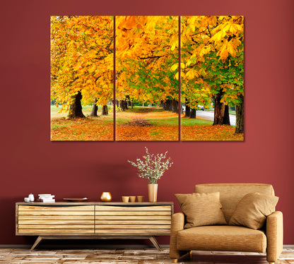 Autumn Park Canvas Print-Canvas Print-CetArt-1 Panel-24x16 inches-CetArt