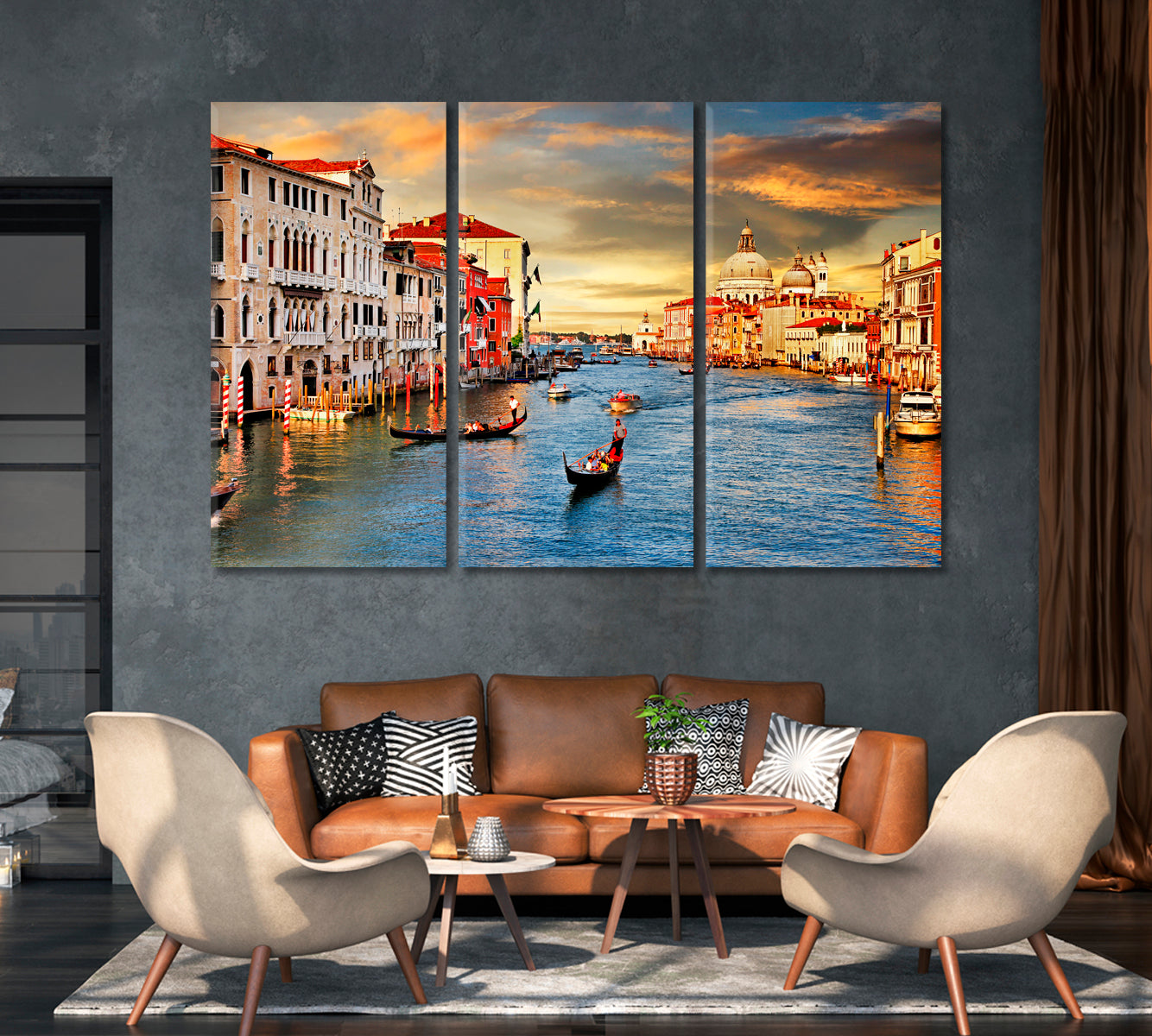 Venice at Sunset Canvas Print-Canvas Print-CetArt-1 Panel-24x16 inches-CetArt