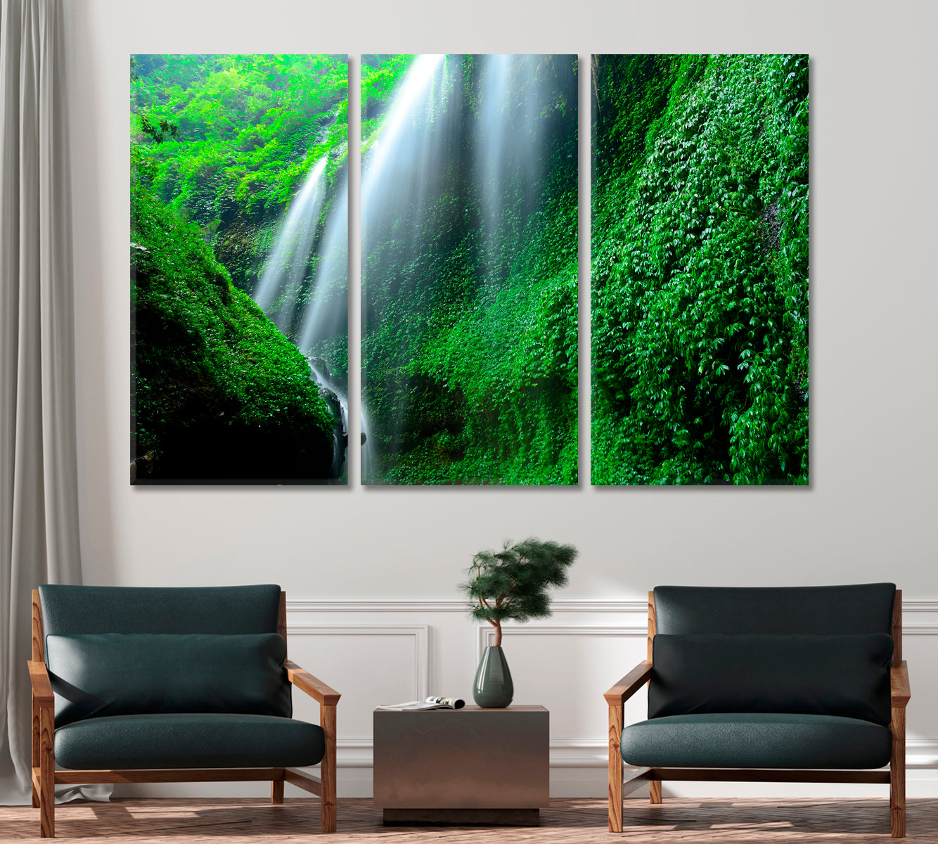 Madakaripura Waterfall Deep Forest Waterfall Java Indonesia Canvas Print-Canvas Print-CetArt-1 Panel-24x16 inches-CetArt