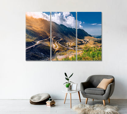 Zafagarasan Mountain Road Canvas Print-Canvas Print-CetArt-1 Panel-24x16 inches-CetArt