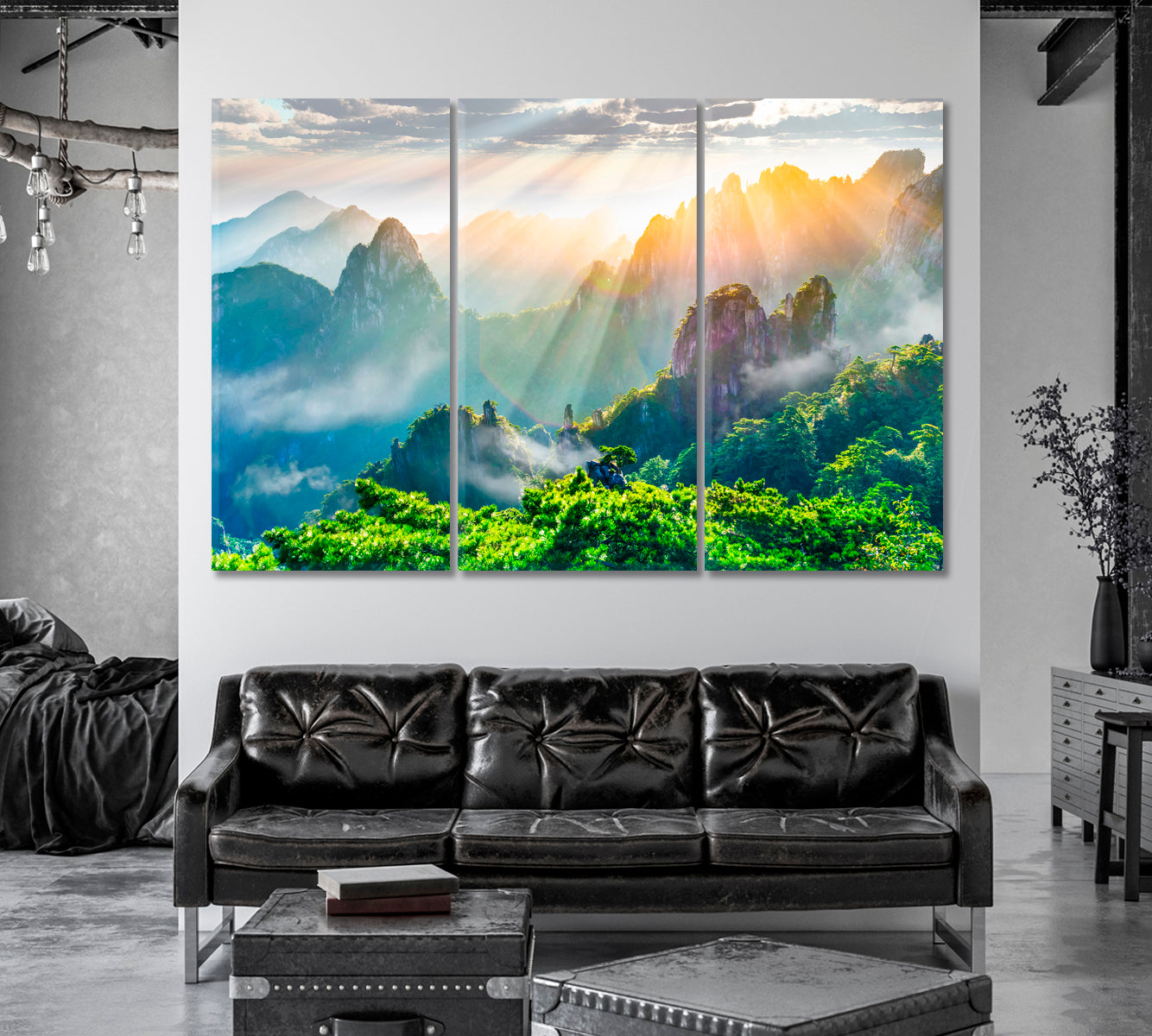 Landscape of Mount Huangshan China Canvas Print-Canvas Print-CetArt-1 Panel-24x16 inches-CetArt