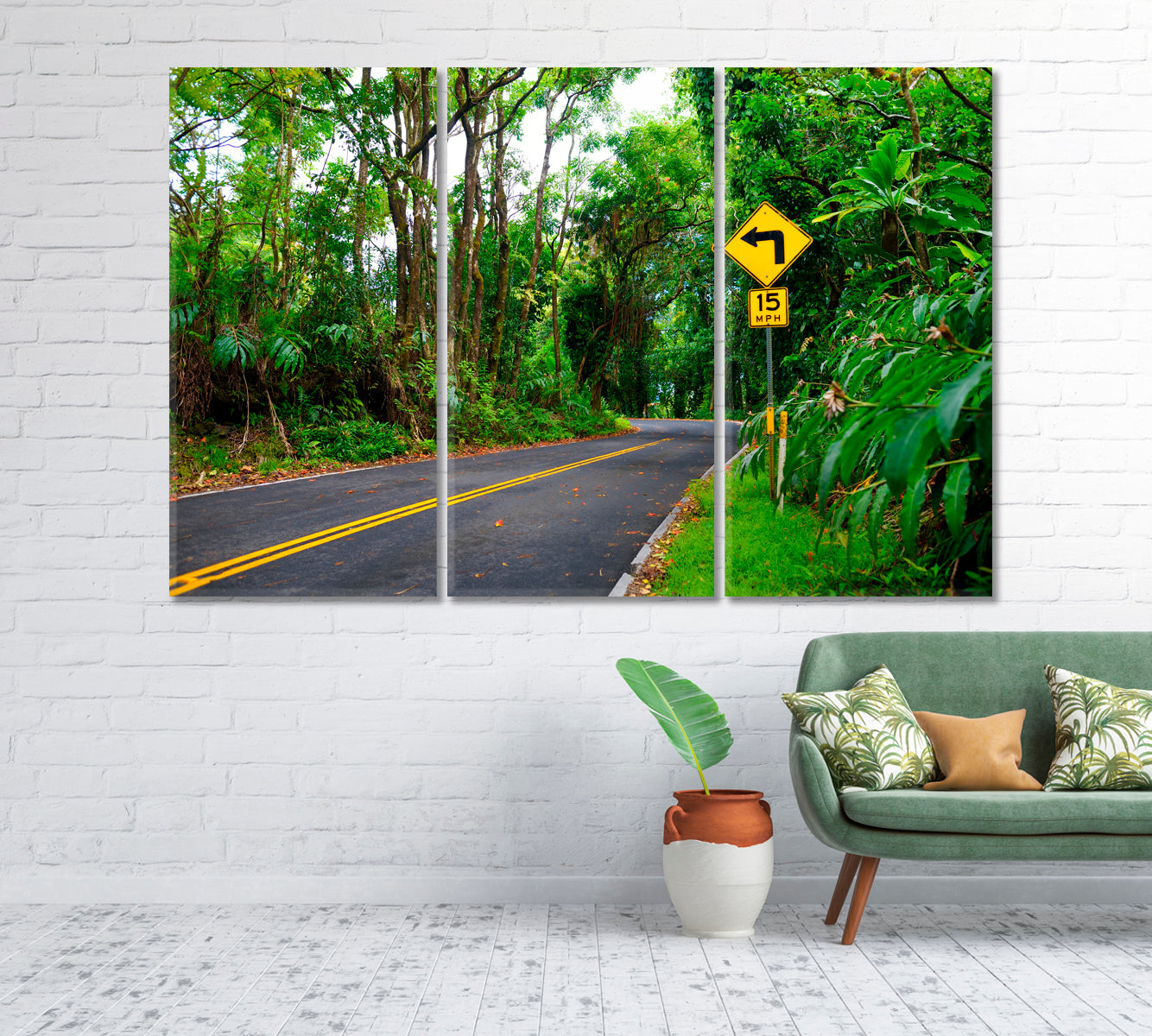 Road to Hana Through Tropical Rainforest Maui Hawaii Canvas Print-Canvas Print-CetArt-1 Panel-24x16 inches-CetArt