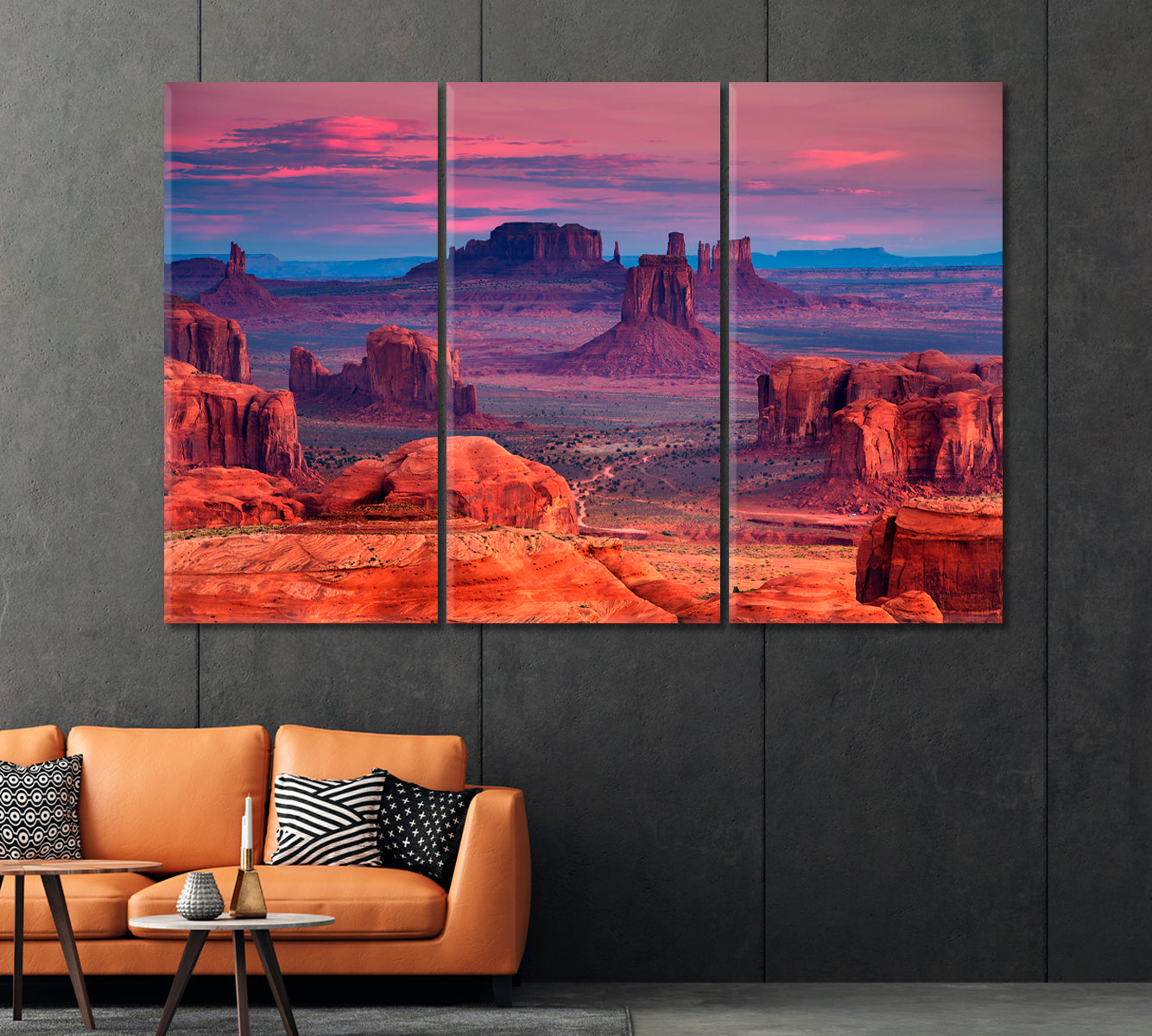 Sunrise at Hunts Mesa Monument Valley Arizona Canvas Print-Canvas Print-CetArt-1 Panel-24x16 inches-CetArt