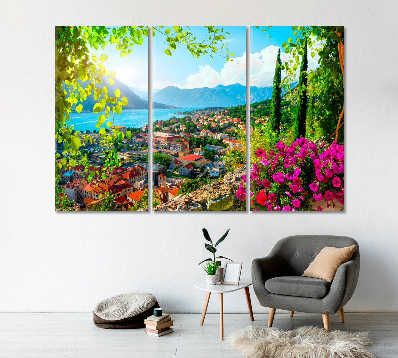 Boka Kotor Bay Montenegro Canvas Print-Canvas Print-CetArt-1 Panel-24x16 inches-CetArt