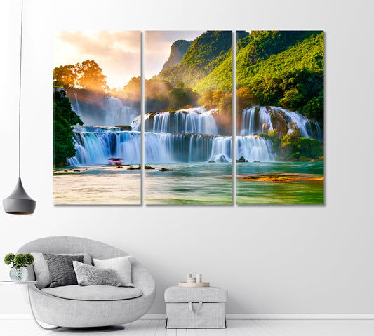 Ban Gioc Water Falls Vietnam Canvas Print-Canvas Print-CetArt-1 Panel-24x16 inches-CetArt