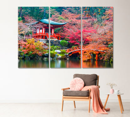 Daigo Ji Temple at Autumn Kyoto Japan Canvas Print-Canvas Print-CetArt-1 Panel-24x16 inches-CetArt