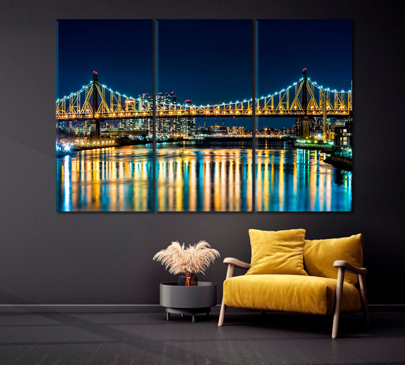 Queensboro Bridge New York Canvas Print-Canvas Print-CetArt-1 Panel-24x16 inches-CetArt