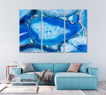 Blue Agate Canvas Print-Canvas Print-CetArt-1 Panel-24x16 inches-CetArt