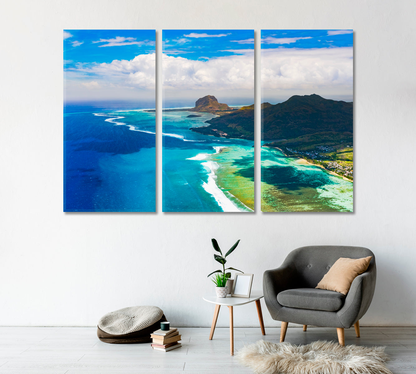 Amazing Landscape Le Morne Brabant Peninsula Mauritius Canvas Print-Canvas Print-CetArt-1 Panel-24x16 inches-CetArt