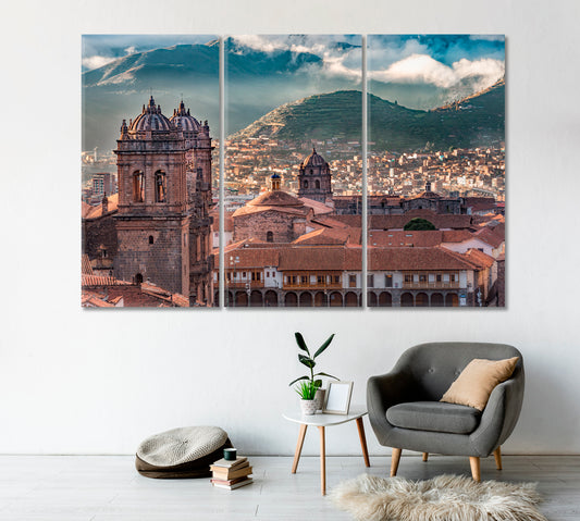 Sunrise on Mount Eden at Plaza De Armas Cusco Peru Canvas Print-Canvas Print-CetArt-1 Panel-24x16 inches-CetArt