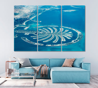 Palm Jumeirah Dubai from the Air Canvas Print-Canvas Print-CetArt-1 Panel-24x16 inches-CetArt