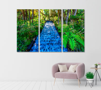 Monte Palace Tropical Garden with Waterfalls Madeira Island Portugal Canvas Print-Canvas Print-CetArt-1 Panel-24x16 inches-CetArt