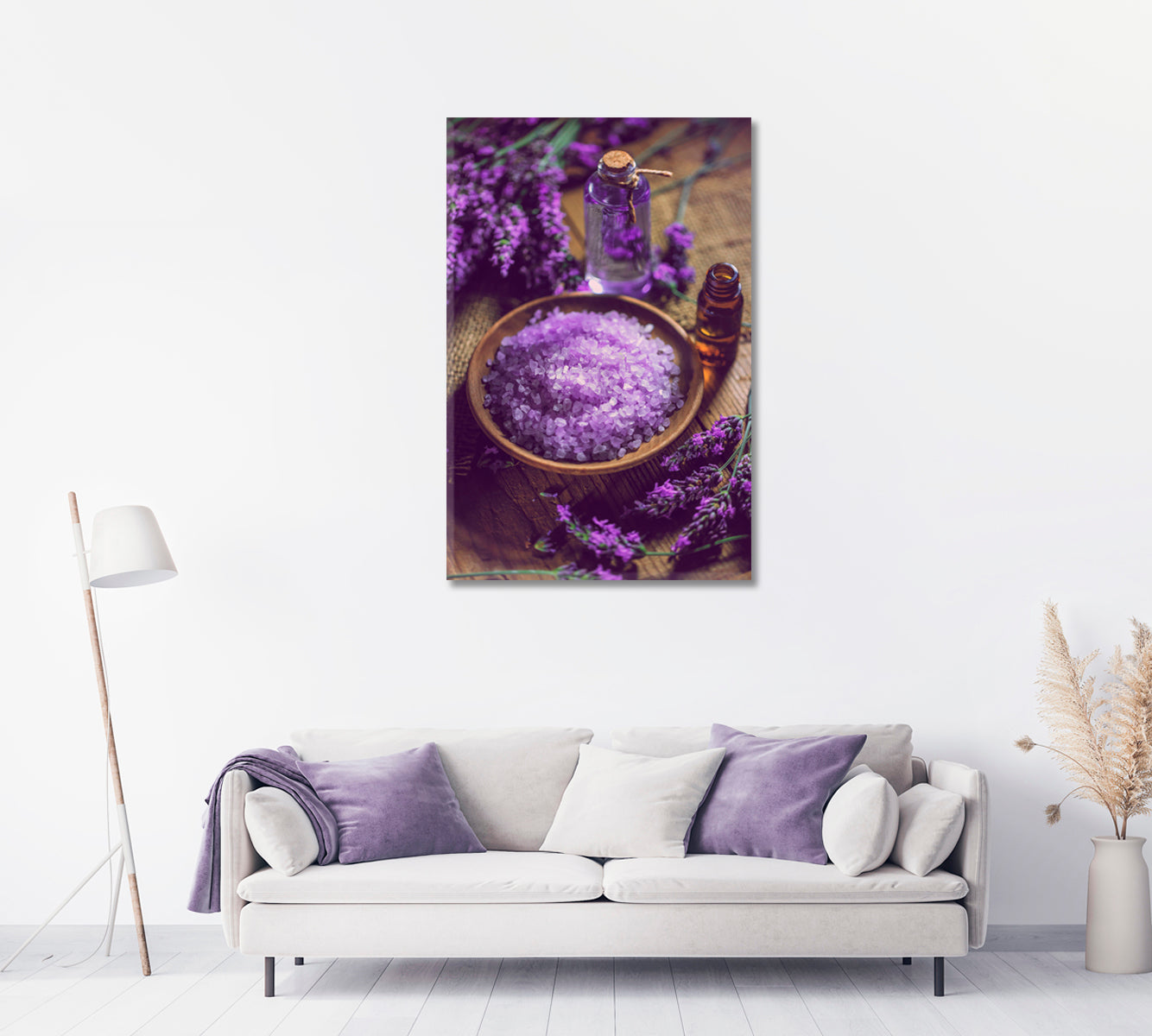 Lavender Oil and Salt Canvas Print-Canvas Print-CetArt-1 panel-16x24 inches-CetArt