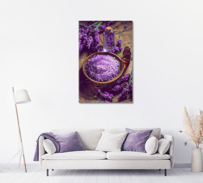 Lavender Oil and Salt Canvas Print-Canvas Print-CetArt-1 panel-16x24 inches-CetArt