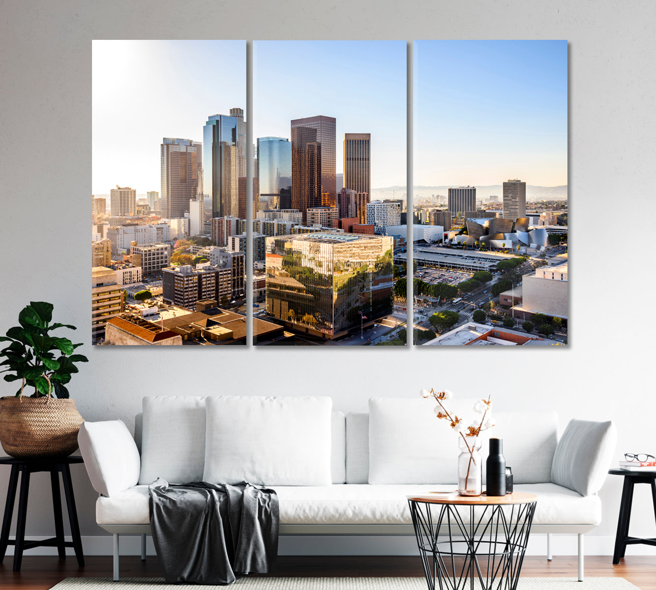 High-rise Buildings Los Angeles California USA Canvas Print-Canvas Print-CetArt-1 Panel-24x16 inches-CetArt