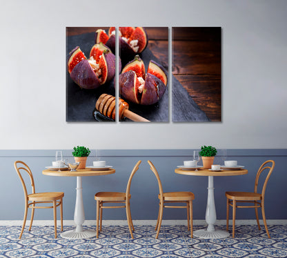 Figs with Cheese and Honey Canvas Print-Canvas Print-CetArt-1 Panel-24x16 inches-CetArt