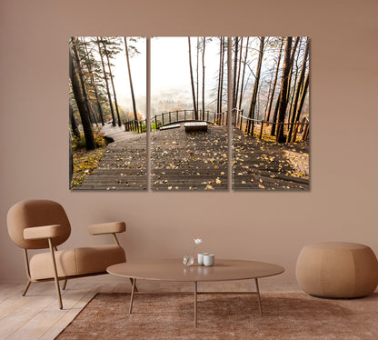 Puckoriai Rocky Outcrop with Autumn Forests Vilnius Lithuania Canvas Print-Canvas Print-CetArt-1 Panel-24x16 inches-CetArt