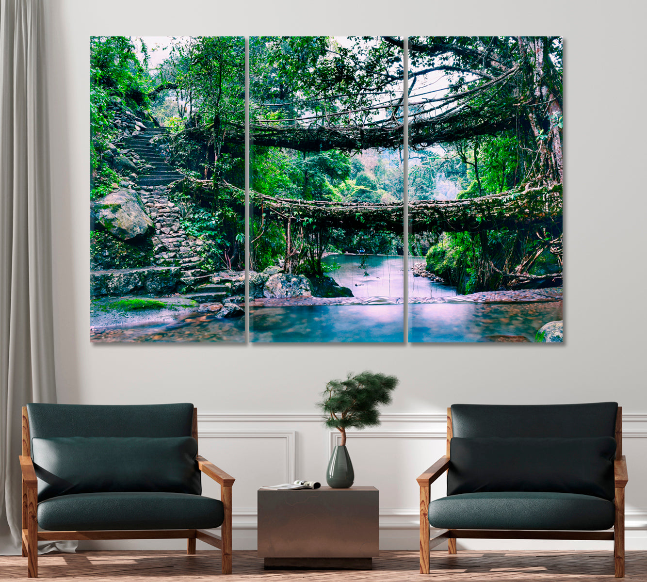 Living Root Bridge India Canvas Print-Canvas Print-CetArt-1 Panel-24x16 inches-CetArt