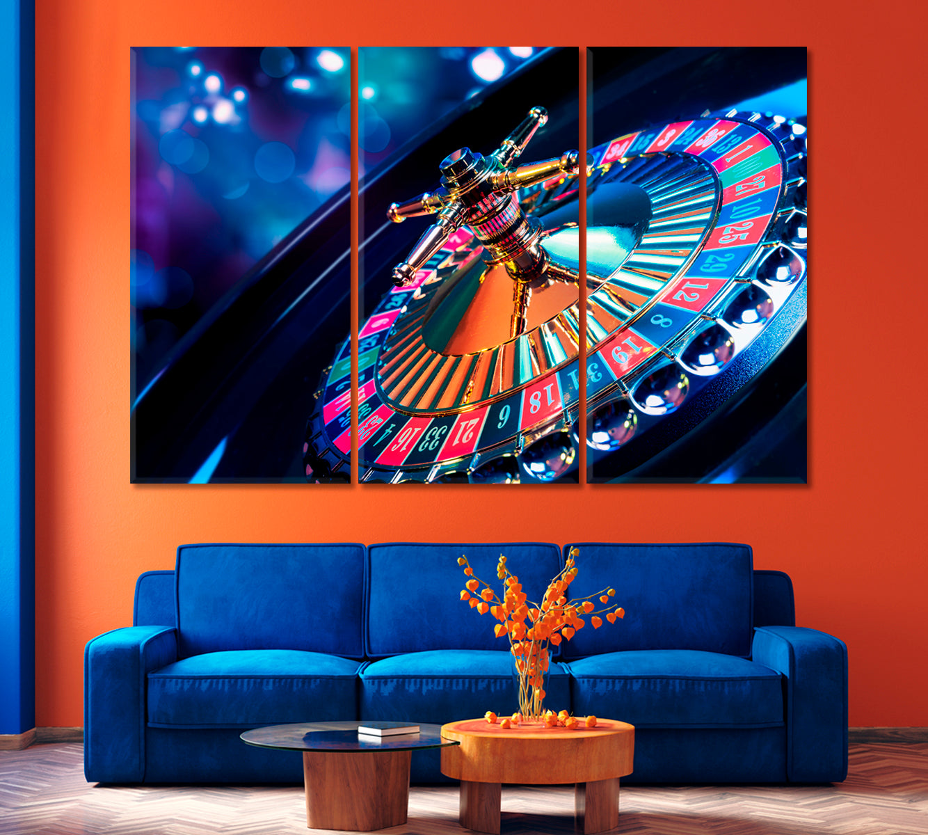 Spinning Сasino Roulette Canvas Print-Canvas Print-CetArt-1 Panel-24x16 inches-CetArt