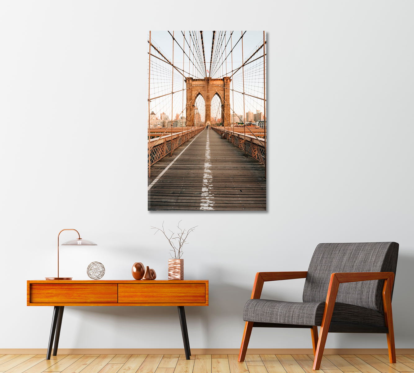 Brooklyn Bridge NYC Canvas Print-Canvas Print-CetArt-1 panel-16x24 inches-CetArt