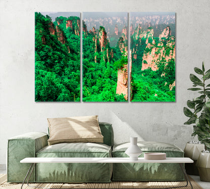 Tianzi Mountain Column Zhangjiajie National Forest Park China Canvas Print-Canvas Print-CetArt-1 Panel-24x16 inches-CetArt