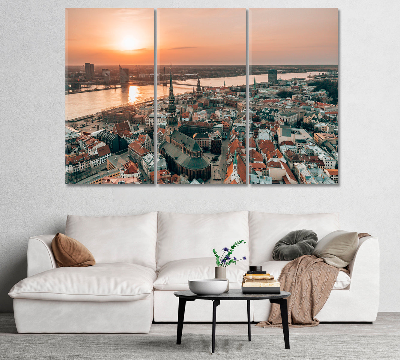 View of the Architecture of Riga Latvia Canvas Print-Canvas Print-CetArt-1 Panel-24x16 inches-CetArt