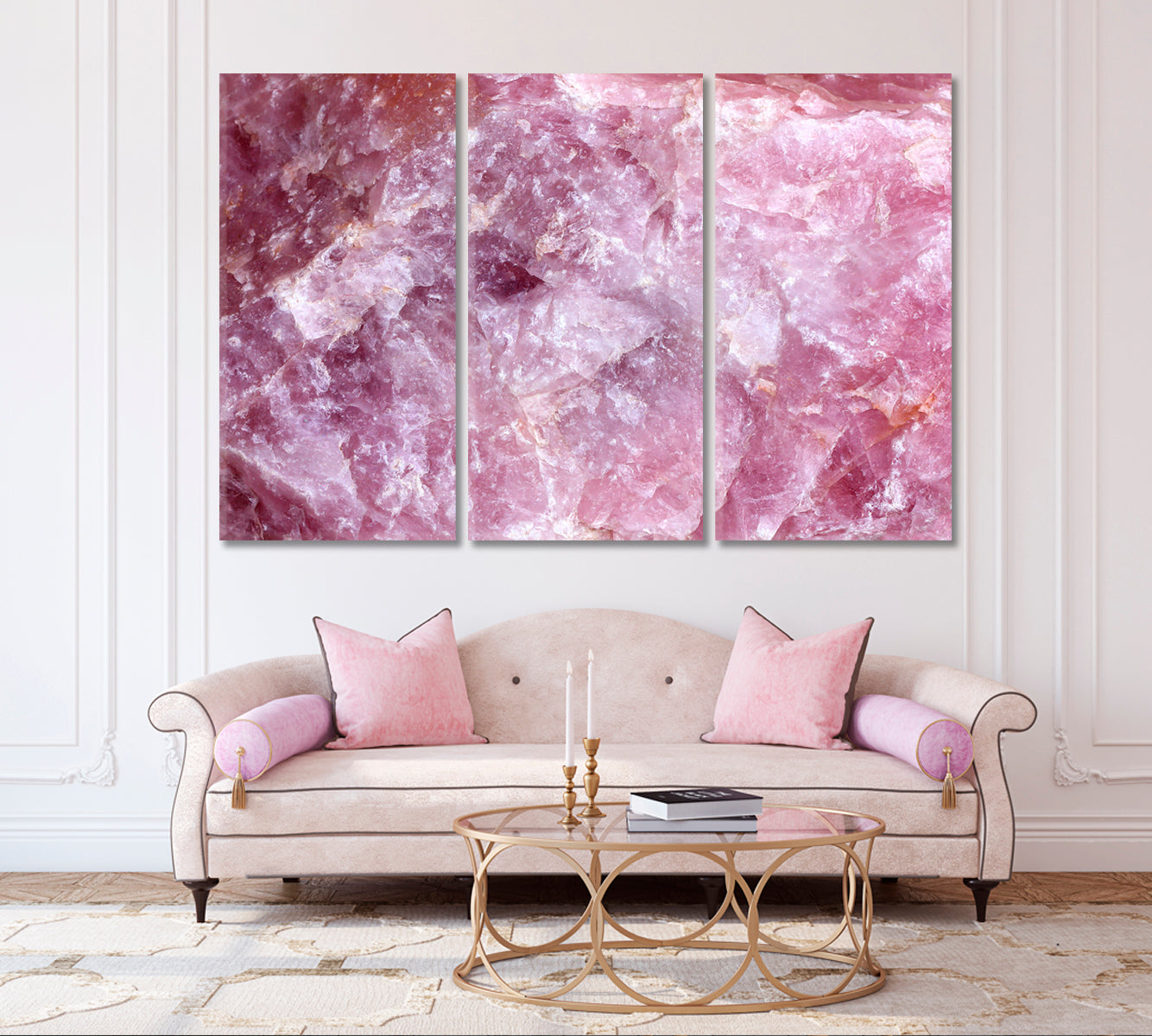 Rose Quartz Surface Canvas Print-Canvas Print-CetArt-1 Panel-24x16 inches-CetArt