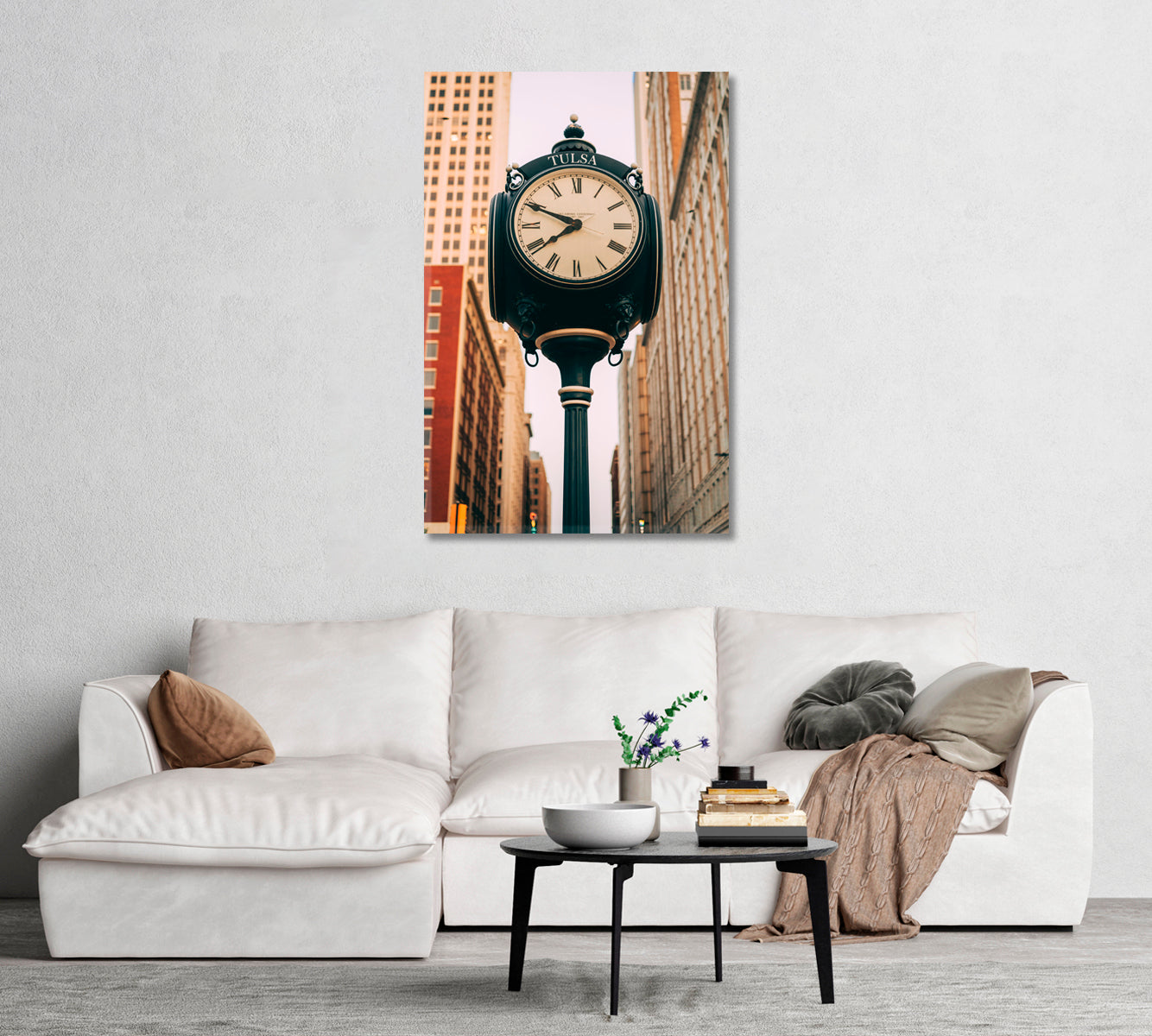 Oklahoma Centennial Clock Canvas Print-Canvas Print-CetArt-1 panel-16x24 inches-CetArt