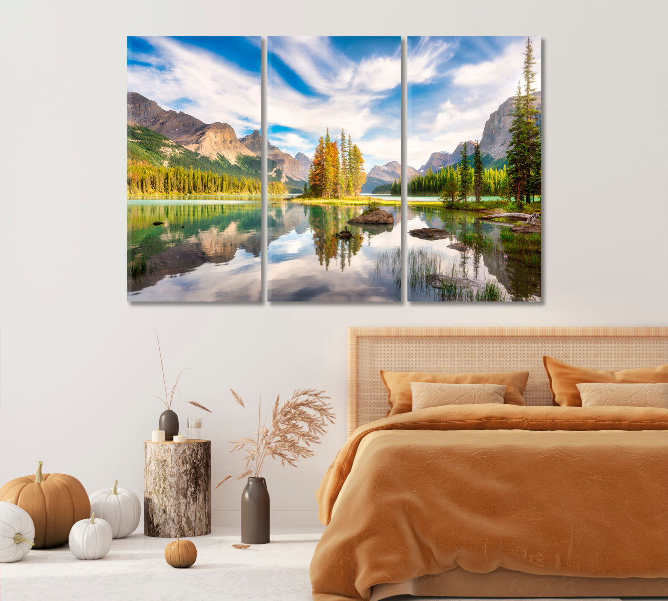 Spirit Island Maligne Lake Jasper National Park Canada Canvas Print-Canvas Print-CetArt-1 Panel-24x16 inches-CetArt