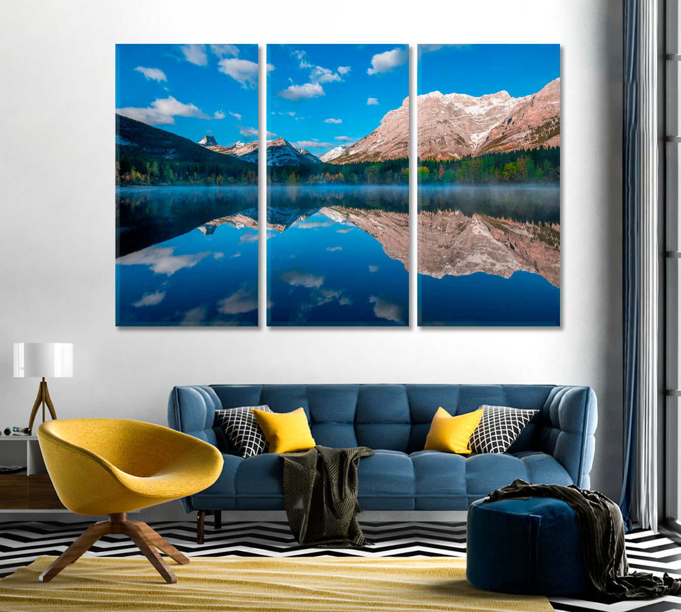 Mountain Reflection at Wedge Pond Kananaskis Alberta Canada Canvas Print-Canvas Print-CetArt-1 Panel-24x16 inches-CetArt