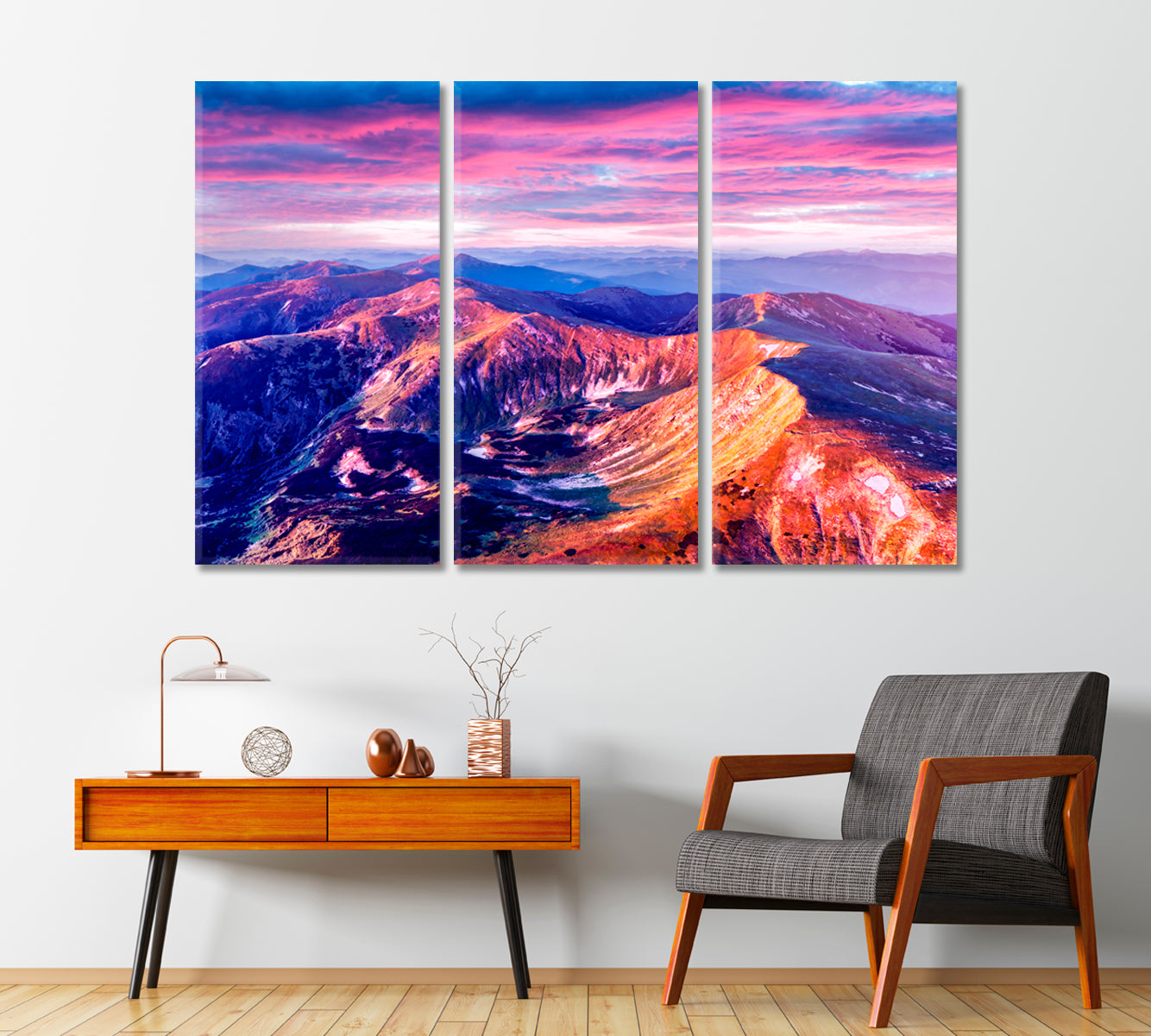 Stunning Mountain Landscape Canvas Print-Canvas Print-CetArt-1 Panel-24x16 inches-CetArt