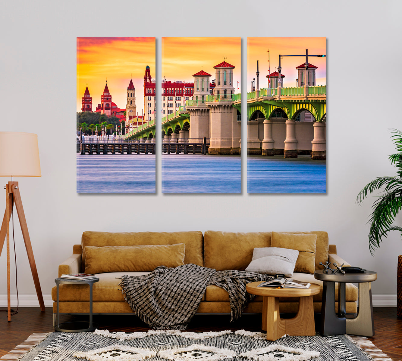 Cityscape of St Augustine Florida Canvas Print-Canvas Print-CetArt-1 Panel-24x16 inches-CetArt