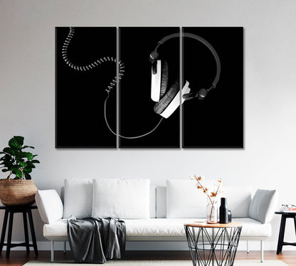 Headphones Canvas Print-Canvas Print-CetArt-1 Panel-24x16 inches-CetArt