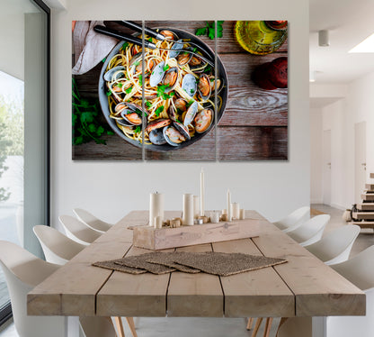 Spaghetti alle Vongole Canvas Print-Canvas Print-CetArt-1 Panel-24x16 inches-CetArt