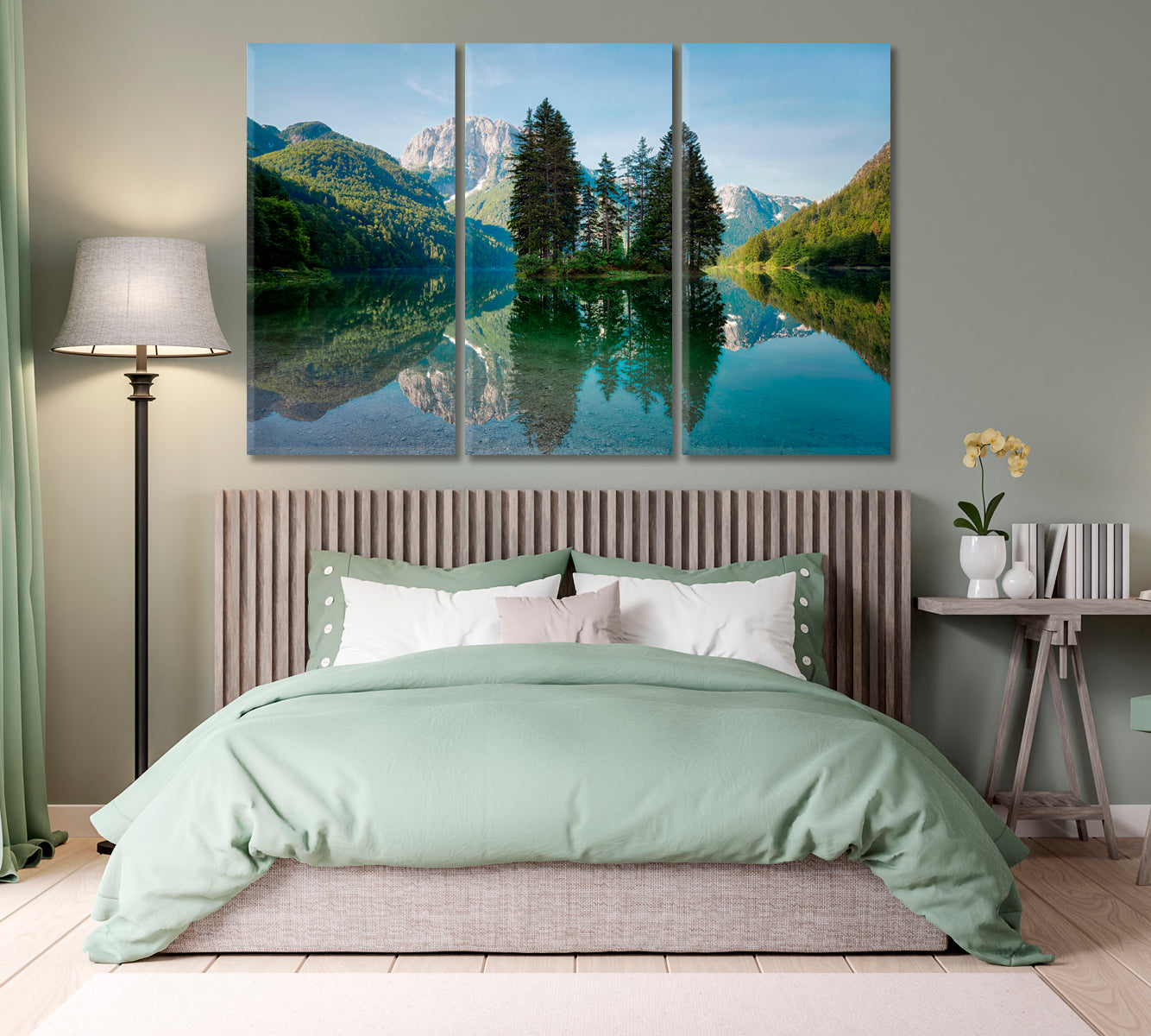 Predil Lake in Julian Alps Italy Canvas Print-Canvas Print-CetArt-1 Panel-24x16 inches-CetArt