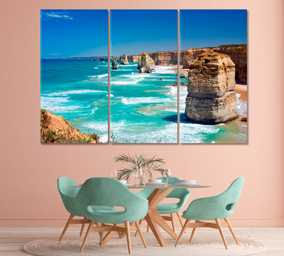 Mighty Rocks Twelve Apostles Australia Canvas Print-Canvas Print-CetArt-1 Panel-24x16 inches-CetArt