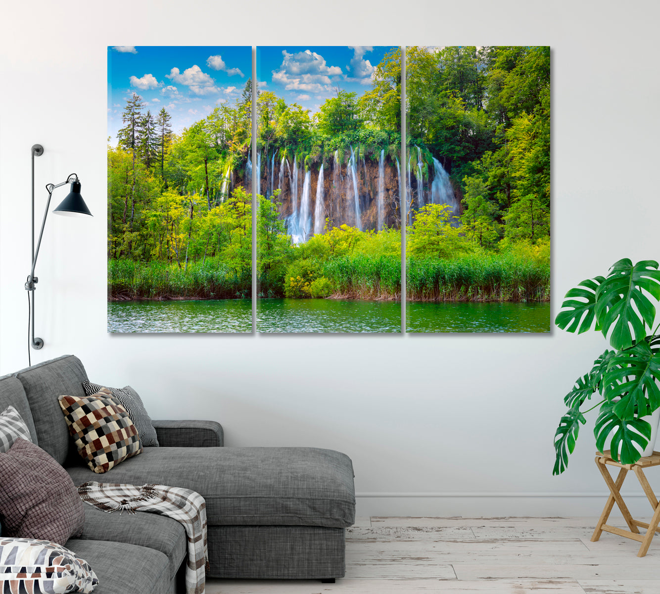 Waterfalls in Plitvice Lakes National Park Croatia Canvas Print-Canvas Print-CetArt-1 Panel-24x16 inches-CetArt