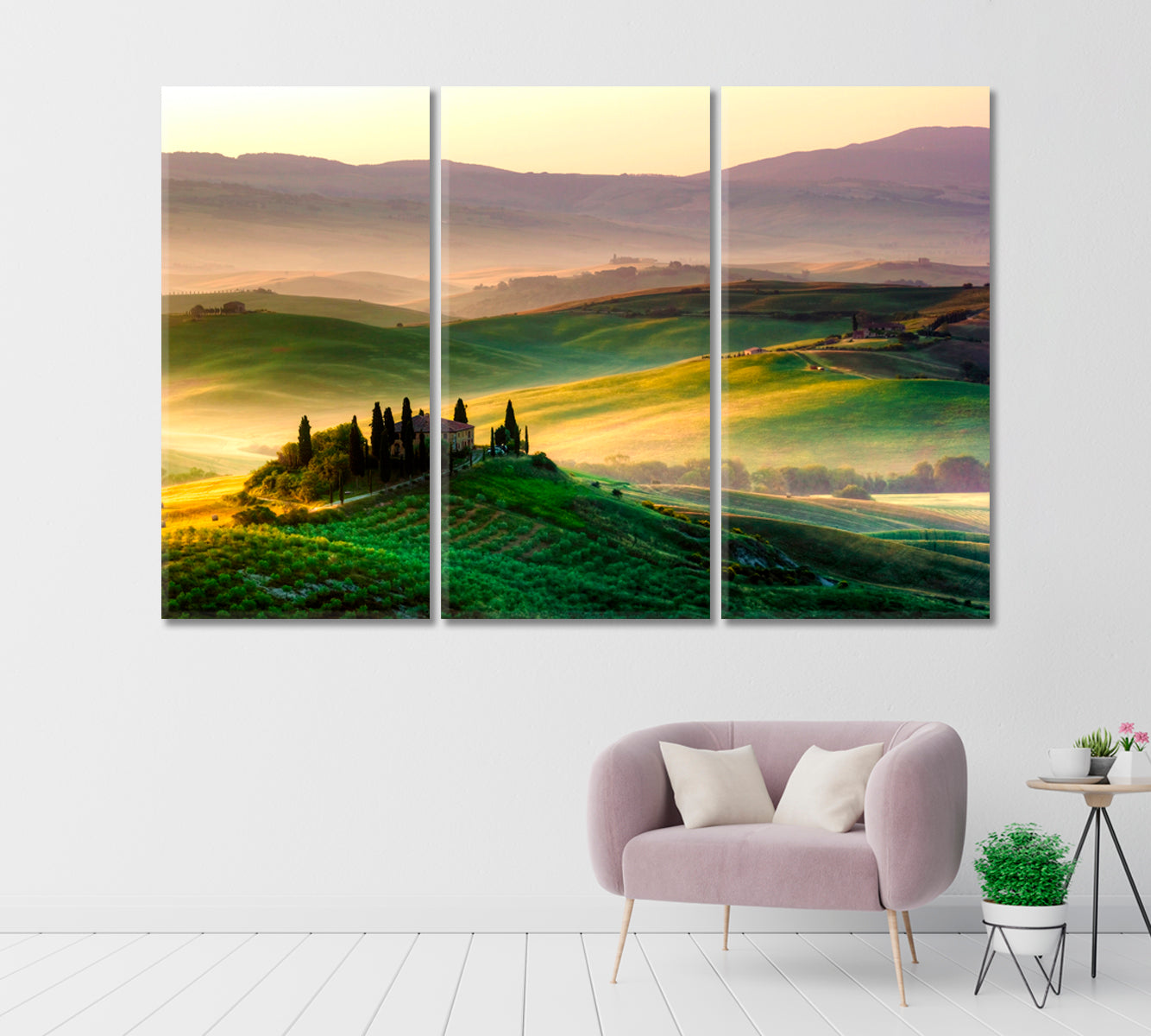 Tuscany Landscape Italy Canvas Print-Canvas Print-CetArt-1 Panel-24x16 inches-CetArt