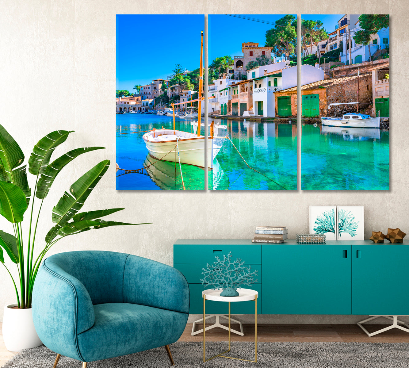 Old Fishing Village Cala Figuera Spain Canvas Print-Canvas Print-CetArt-1 Panel-24x16 inches-CetArt