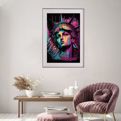 Multicolor Statue of Liberty Poster Print Modern Wall Art-Vertical Posters NOT FRAMED-CetArt-8″x10″ inches-CetArt