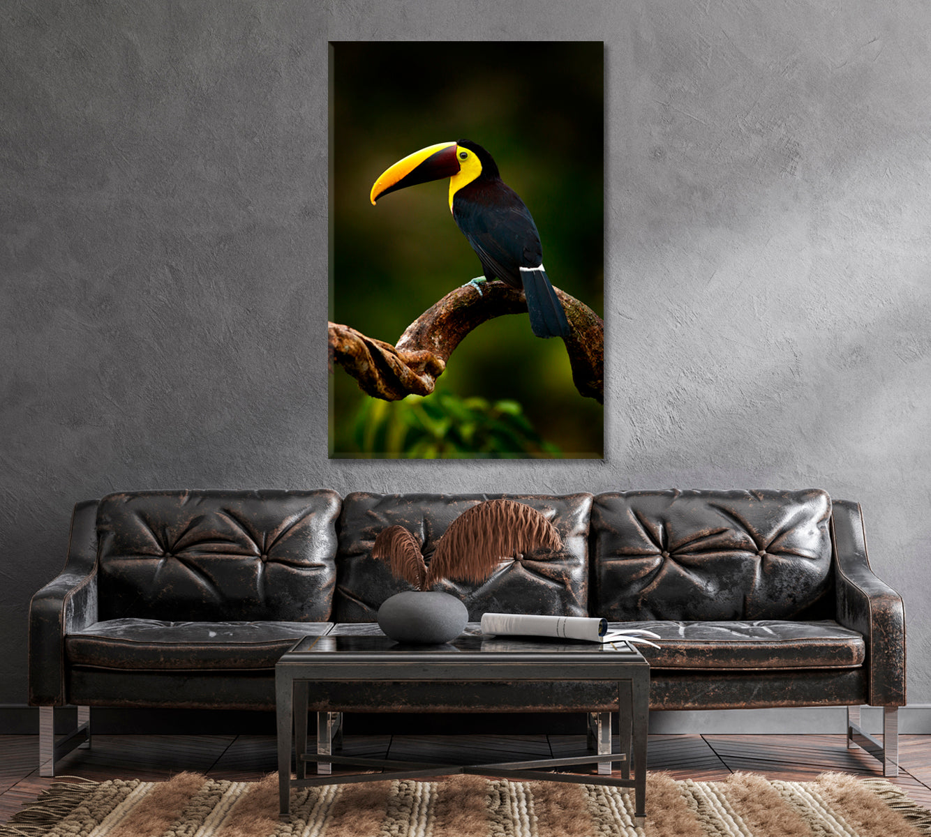 Yellow Throated Toucan Canvas Print-Canvas Print-CetArt-1 panel-16x24 inches-CetArt