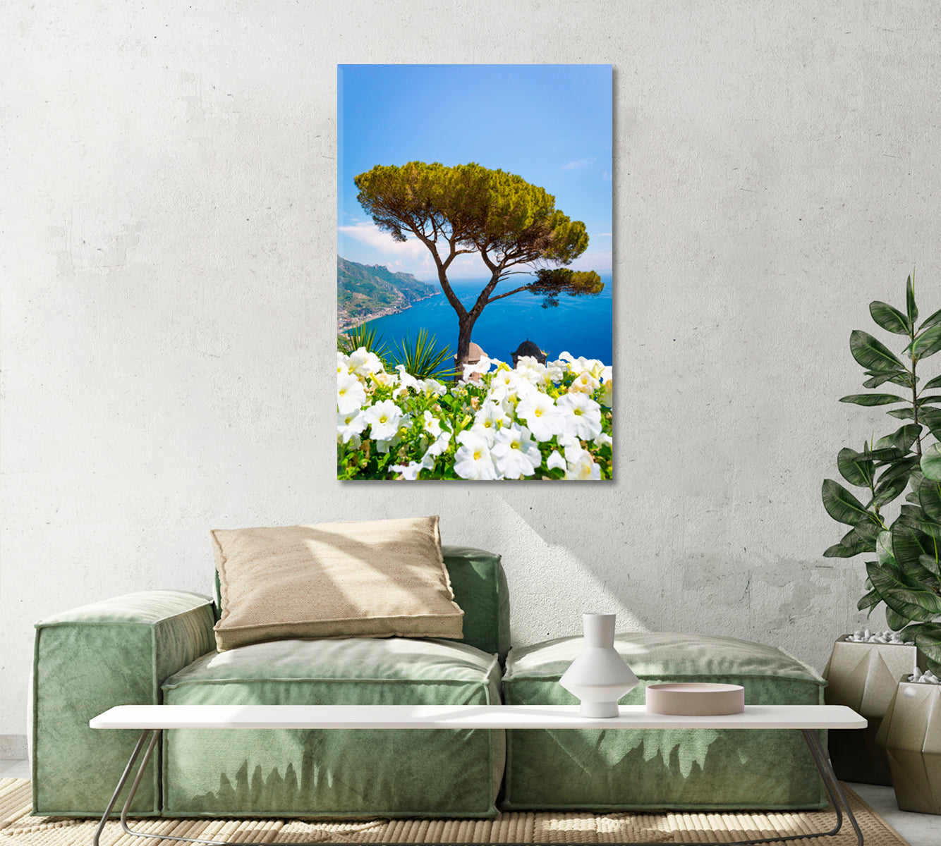 Amalfi Coast Ravello Villa Rufolo Canvas Print-Canvas Print-CetArt-1 panel-16x24 inches-CetArt