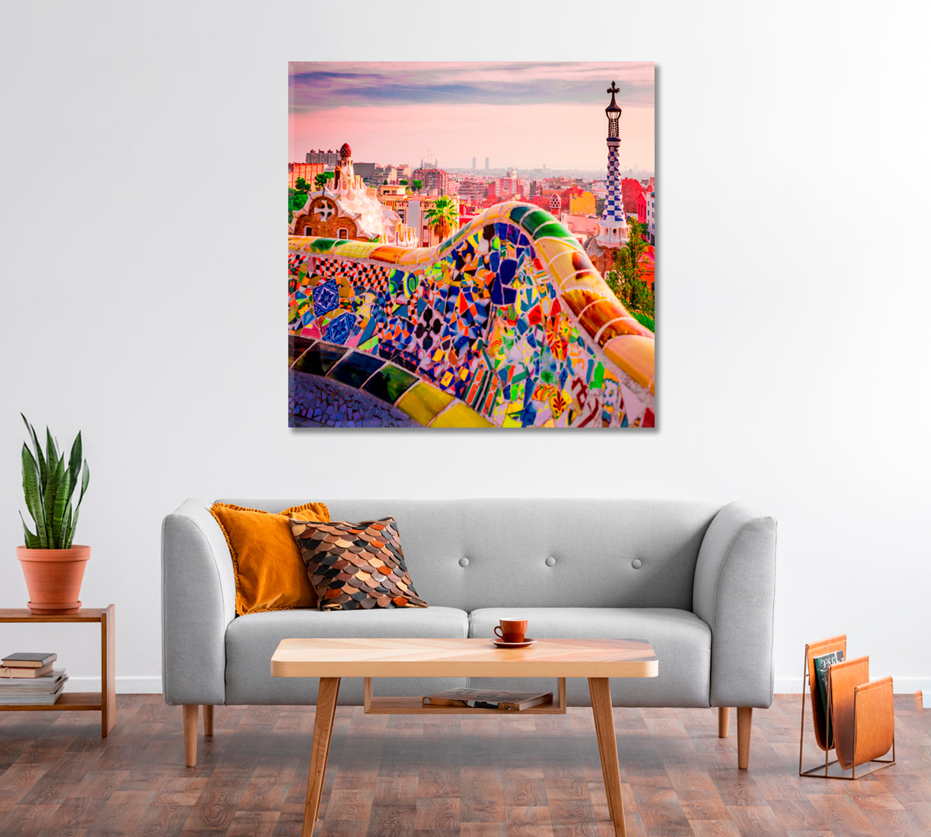 Park Guell Barcelona Spain Canvas Print-Canvas Print-CetArt-1 panel-12x12 inches-CetArt