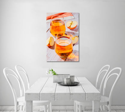 Glass of Apple Juice Canvas Print-Canvas Print-CetArt-1 panel-16x24 inches-CetArt