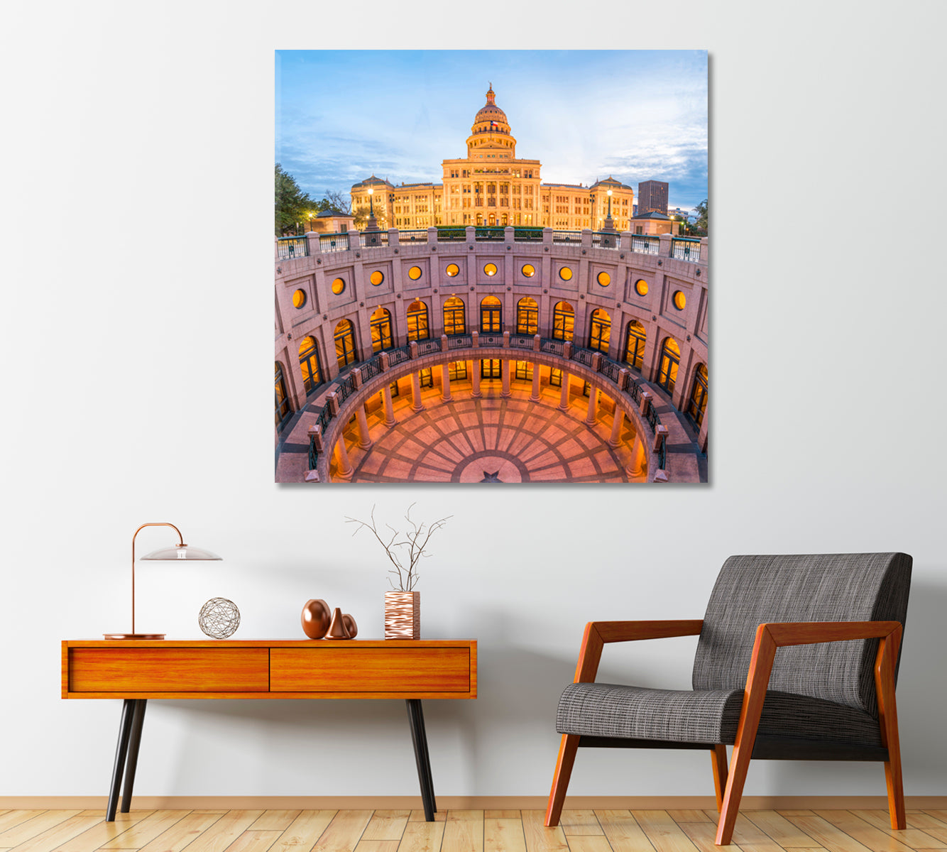 Texas State Capitol Building Canvas Print-Canvas Print-CetArt-1 panel-12x12 inches-CetArt