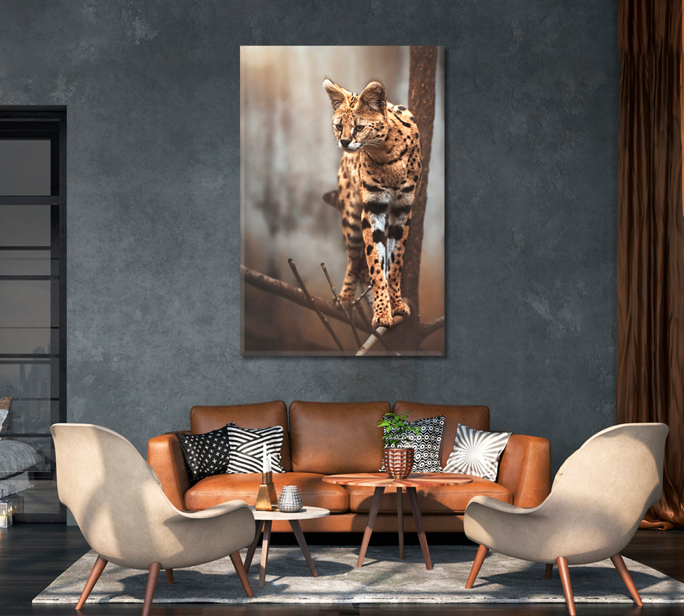 Lovely Serval Canvas Print-Canvas Print-CetArt-1 panel-16x24 inches-CetArt