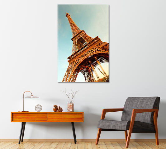 Eiffel Tower Paris Canvas Print-Canvas Print-CetArt-1 panel-16x24 inches-CetArt